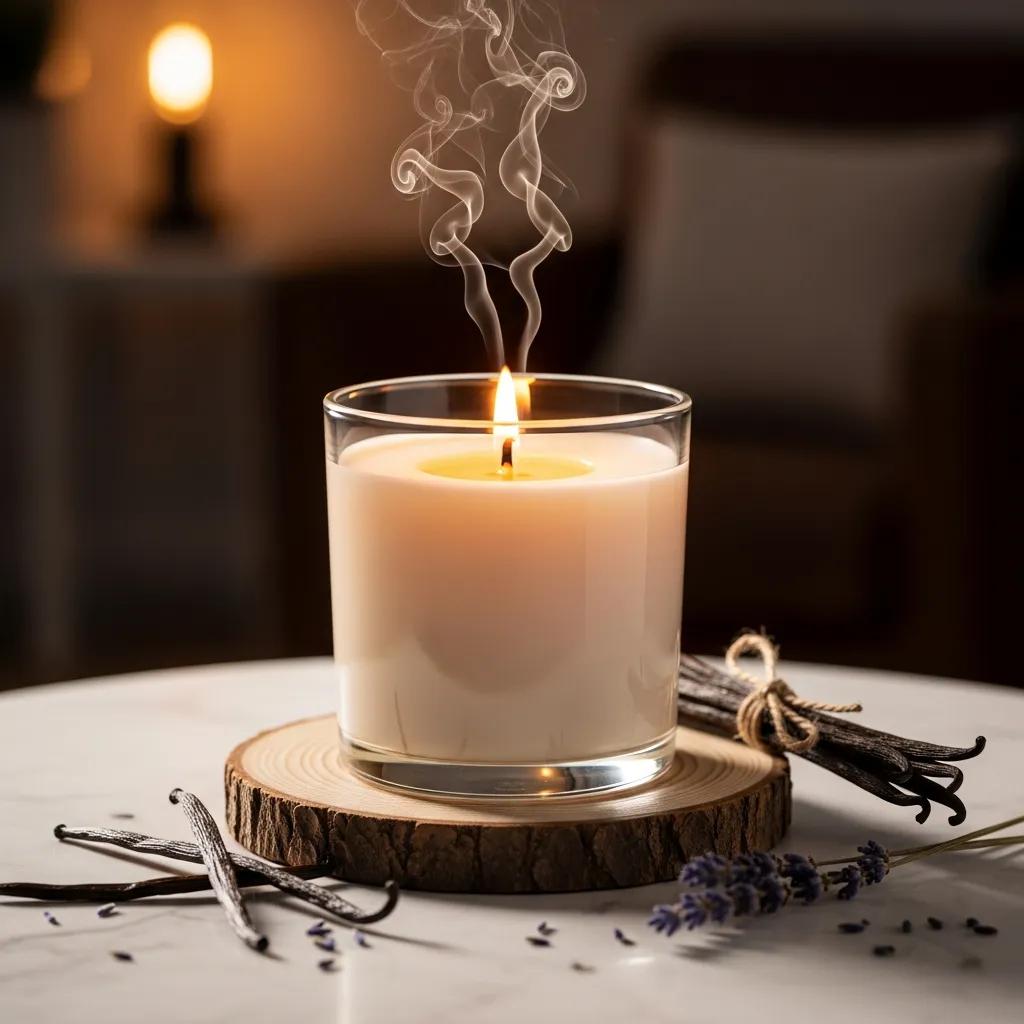 Vanilla Cream soy wax candle with warm vanilla fragrance